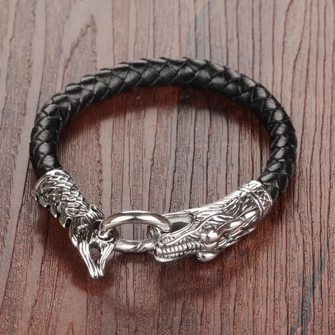Game Of Thrones Inspired Dragon Loop Stainless Steel Men's Bracelet ...