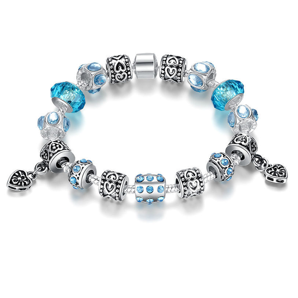 European Crystal Charm Bracelet – Florence Scovel