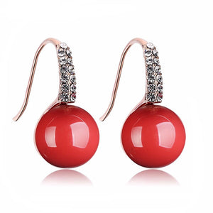 red coral earrings