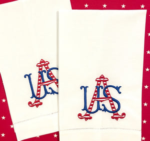 USA Guest Towel - 827 Bluebird Cottage Monograms & Gifts