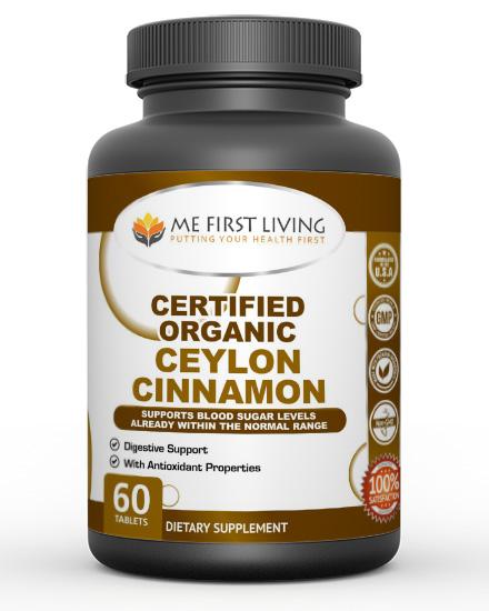 Me First Living Certified Organic Ceylon Cinnamon Supplement 1000 Mg