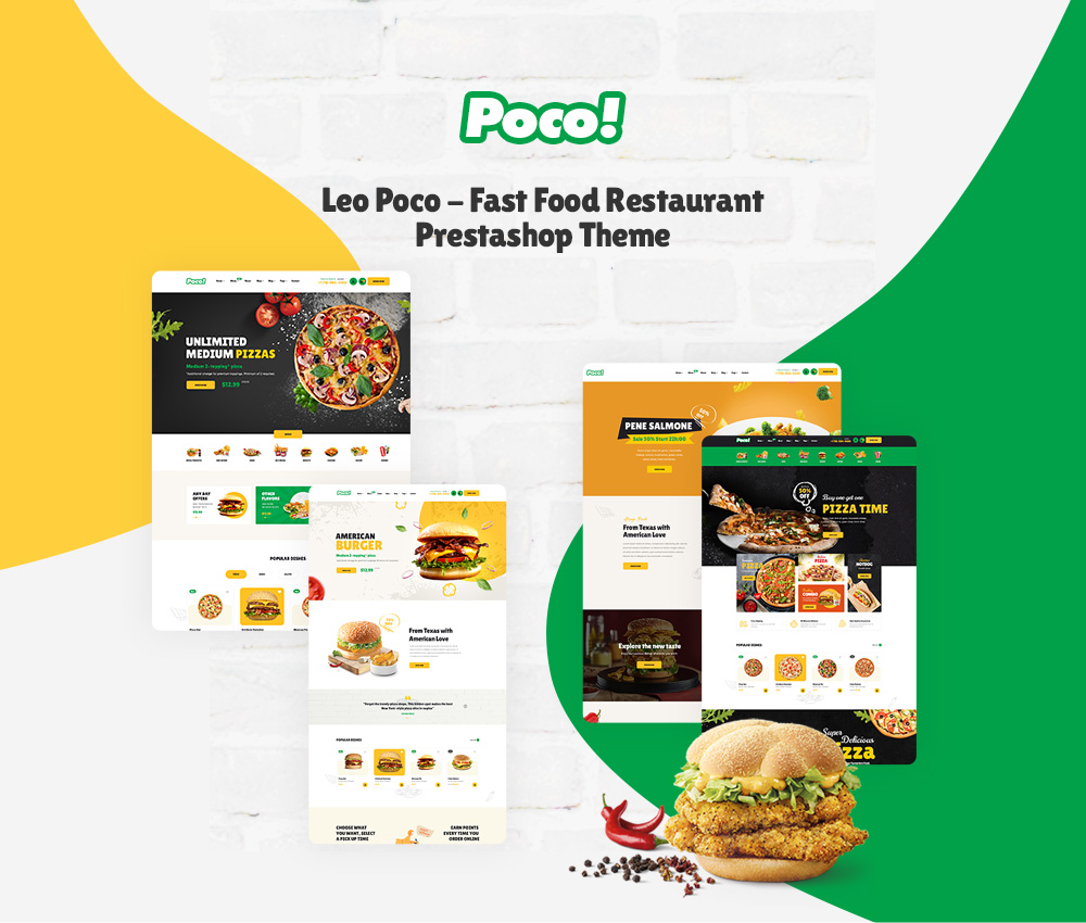Leo Poco Fastfood Restaurant Prestashop Theme