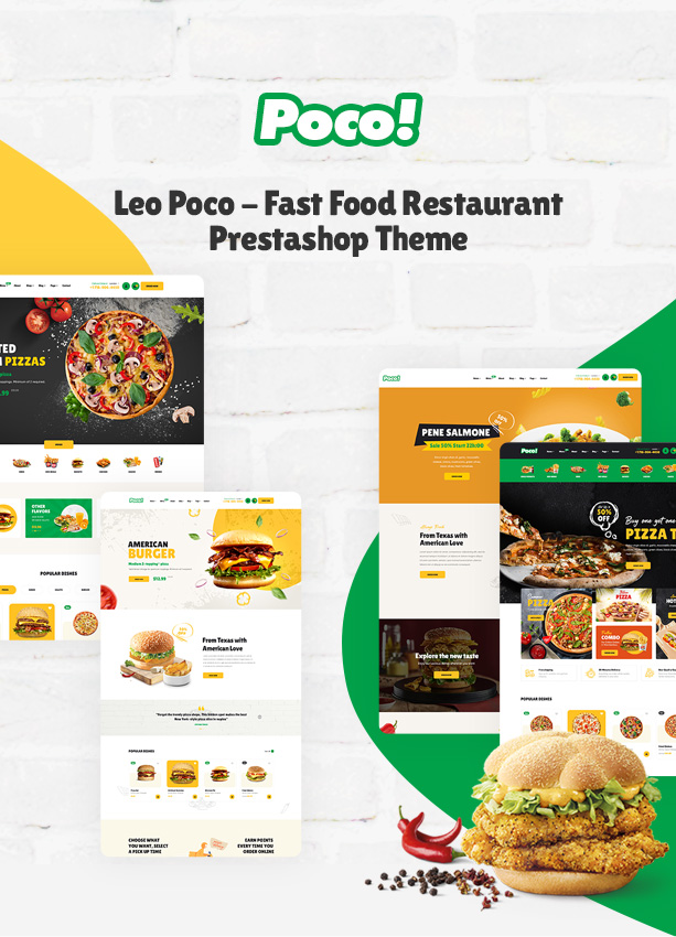 Leo Poco - Fastfood Restaurant Prestashop Theme