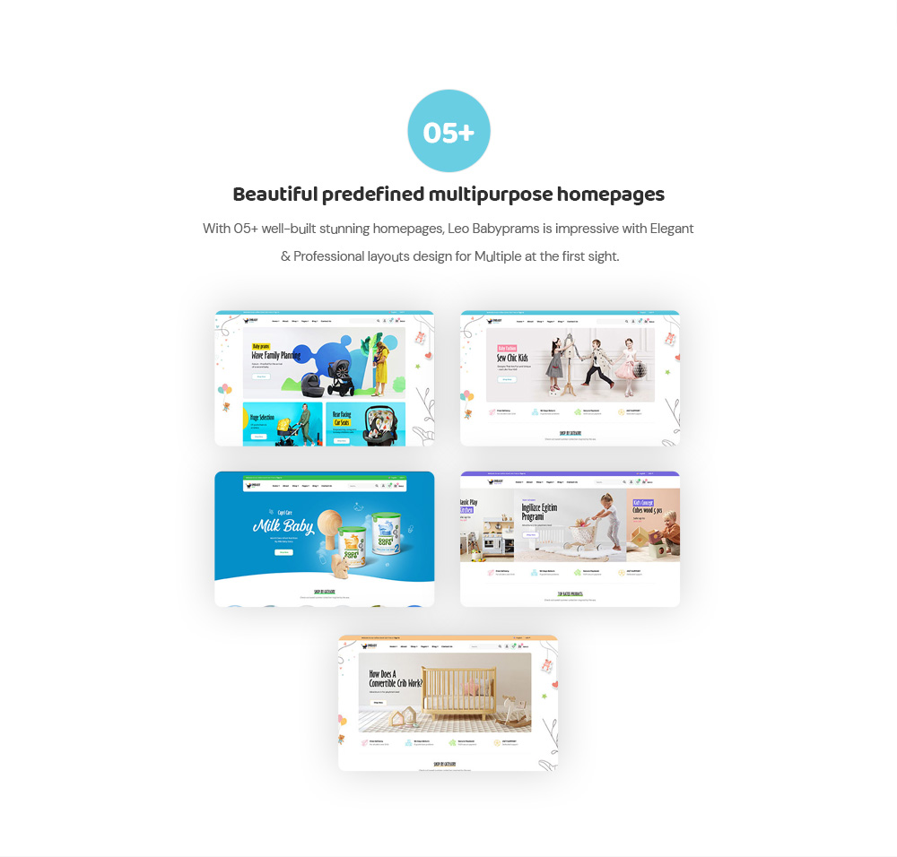 LEO Babyprams- Ecommerce Mama Baby Store PrestaShop Theme