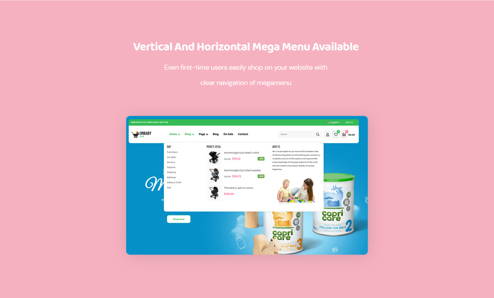 Leo Babyprams- Ecommerce Mama Baby Store PrestaShop Theme