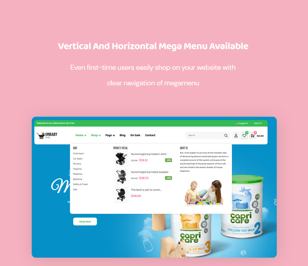 Leo Babyprams- Ecommerce Mama Baby Store PrestaShop Theme