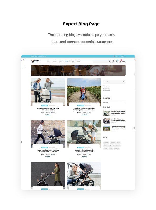 Leo Babyprams- Ecommerce Mama Baby Store PrestaShop Theme