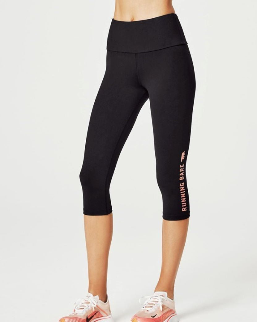 Running Bare Womens Studio Ab-Tastic 3/4 Tight Woodland