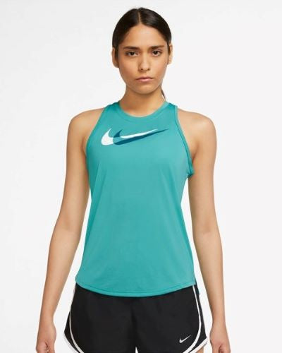 Nike Dri-Fit Tank Top Womens S Turquoise Built-In Bra Vented Workout  Running