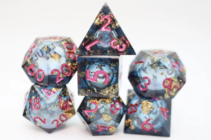 Sharp Edge Liquid Core RPG Dice Set - Crystal Asteroid