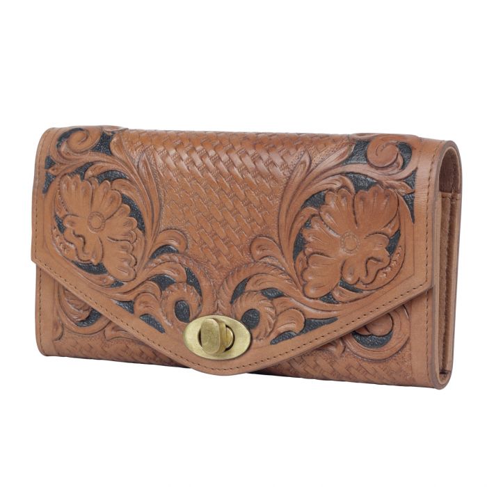 Myra Bag Genuine leather tooled wallet