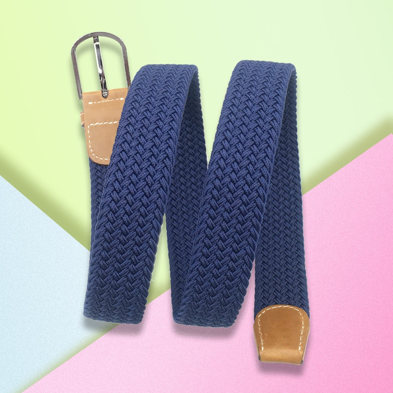 Fashion Multi-Color Striped Elastic Nylon Belt
