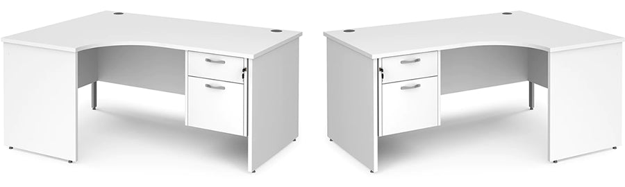 Corner Desk White with Storage