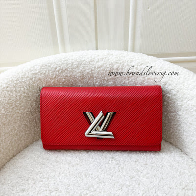 Black Louis Vuitton Epi week Twist Wallet on Chain Crossbody Bag