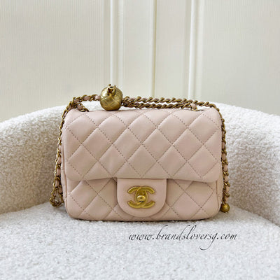 Chanel Classic Flap Runway Square Mini Pearl Crush Black Lambskin