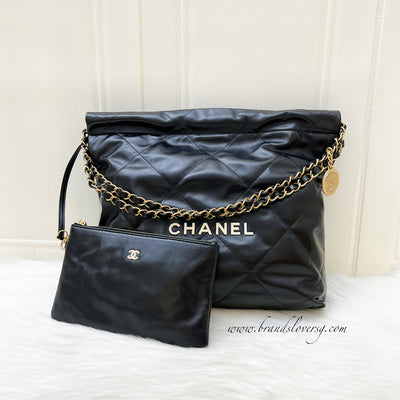 Chanel Black Quilted Lambskin Mini Square Pearl Crush Gold