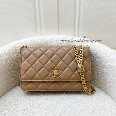 Chanel Wallet on Chain, Pearl Crush, White Lambskin Leather with Gold  Hardware, New in Box MA001