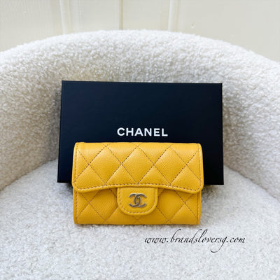 Chanel Classic Card Holder Zipper Lambskin A50168 Black Gold