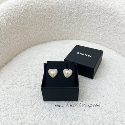 Chanel 23C Heart and CC Earrings in LGHW – Brands Lover