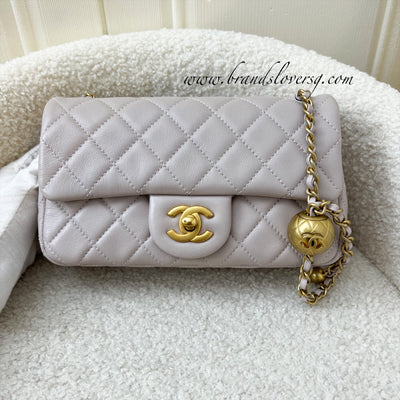 CHANEL Mini Rectangular Flap Bag in 21B Grey Lambskin