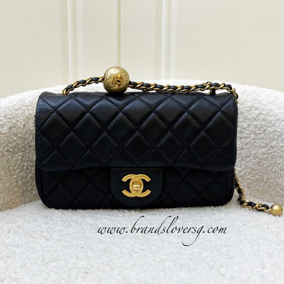 Chanel 23S Camellia Adjustable Chain Mini Flap Bag in Black