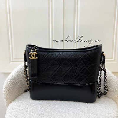 Chanel Black Quilted Leather Gabrielle With Novelty Strap Hobo Chanel