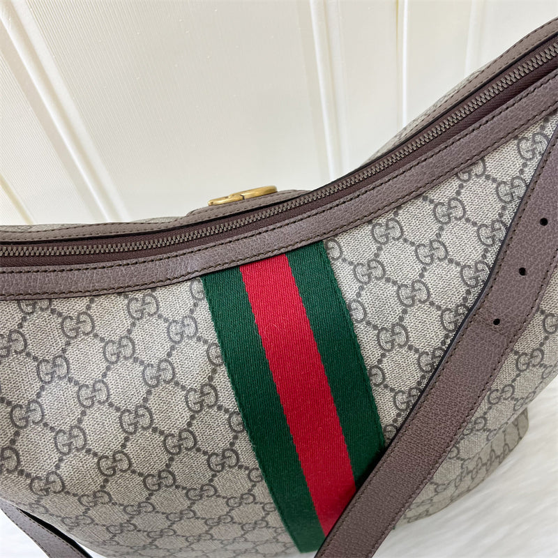 Gucci Ophidia Large Shoulder Bag in GG Supreme Canvas with Brown Leath –  Brands Lover