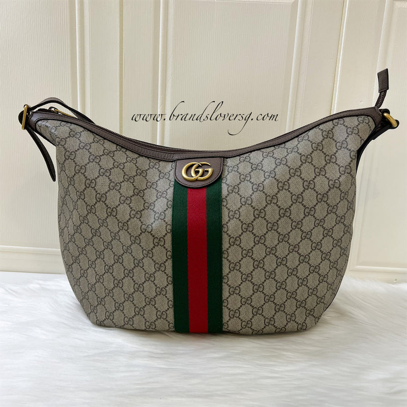 Gucci Ophidia Large Shoulder Bag in GG Supreme Canvas with Brown Leath –  Brands Lover