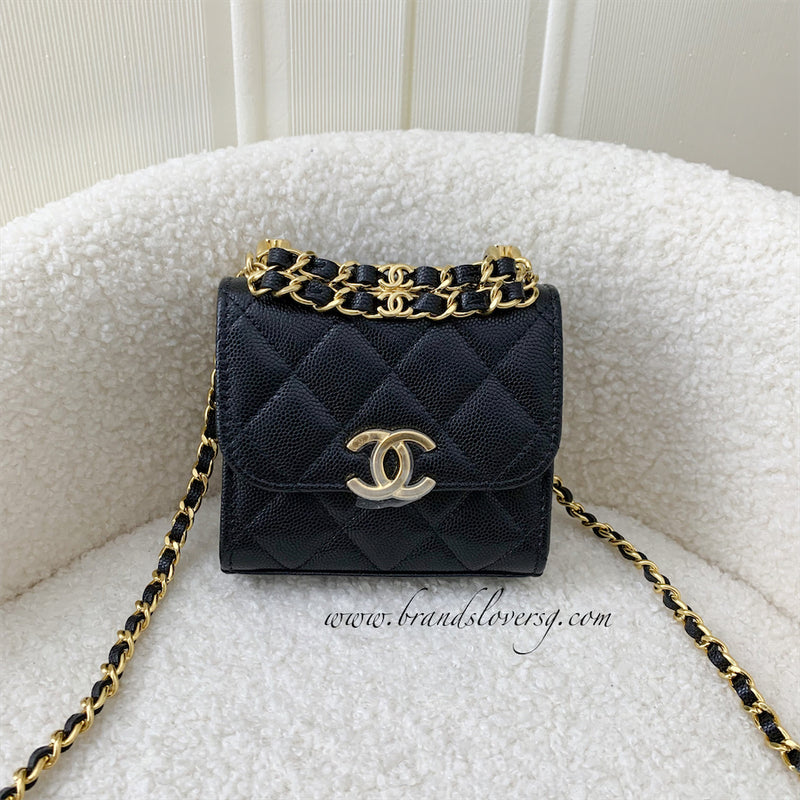 Chanel 22K Coco First Mini Clutch with Chain in Black Caviar LGHW – Brands  Lover