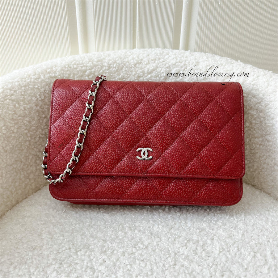 Chanel Classic Wallet on Chain WOC in Red Caviar SHW – Brands Lover