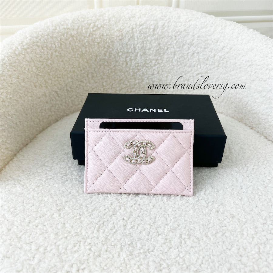 Chanel 22S Classic Flat Card Holder in Pink Caviar LGHW – Brands Lover