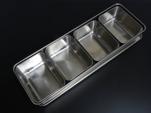 JAPANESE STAINLESS STEEL 4 GASTRONORM PANS SET( LONG)