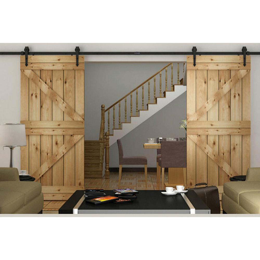 Thediyoutlet 12 Interior Sliding Barn Double Door Hardware Set