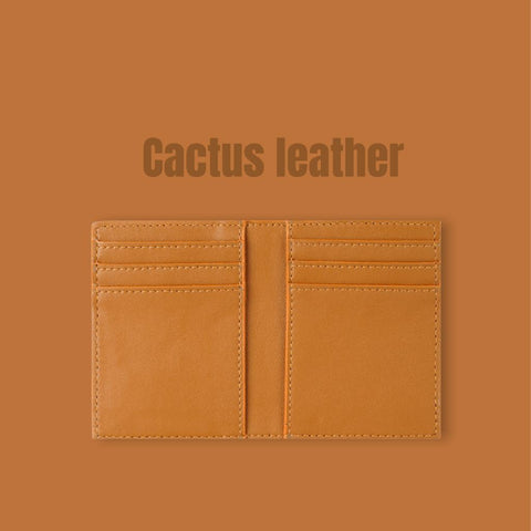 Vegan cactus leather Desserto bi fold wallet from men and women