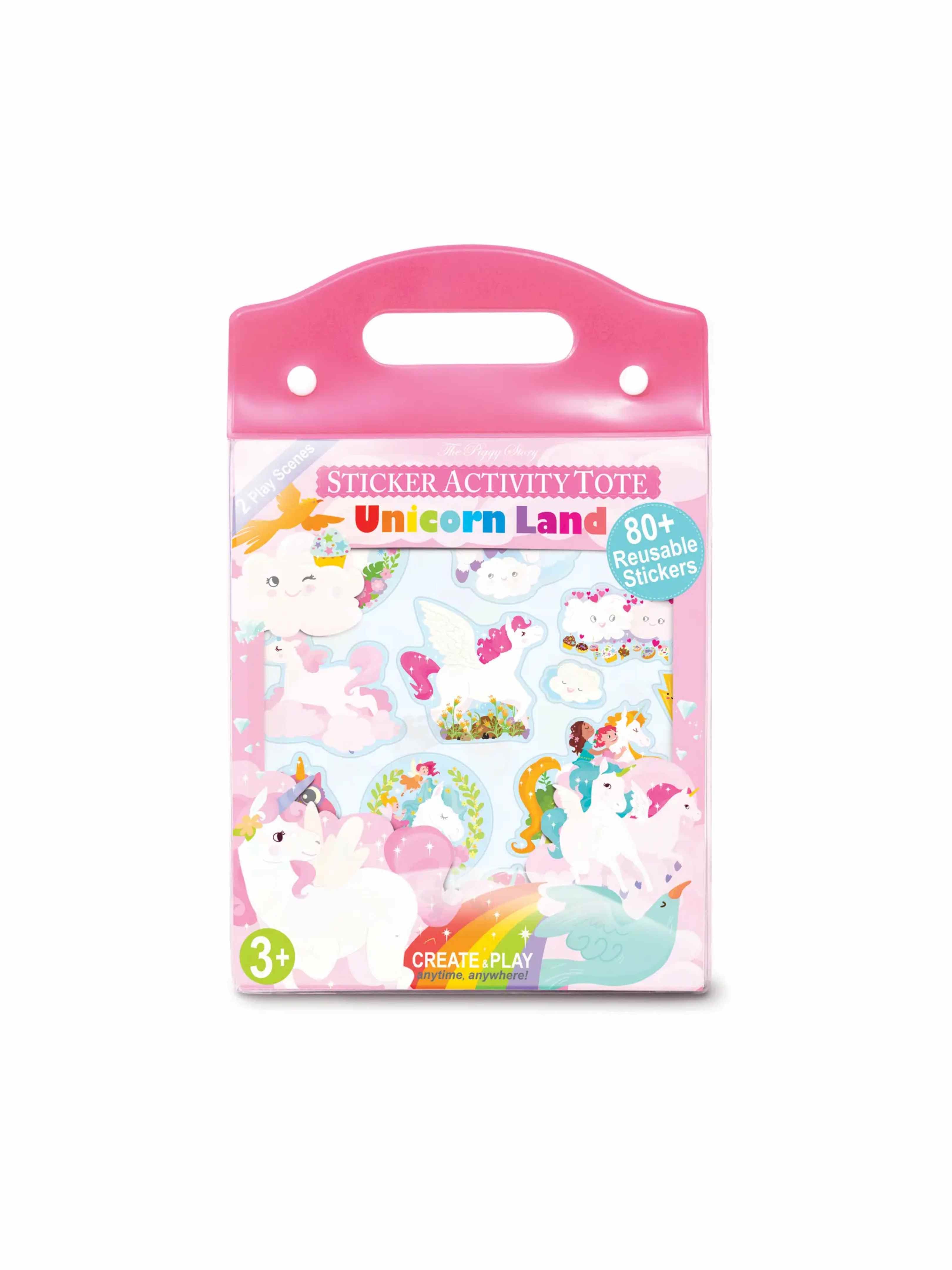Unicorn Land Reusable Sticker Activity Tote