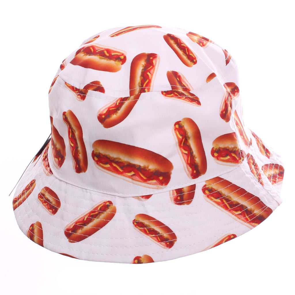 White Hot Dog All Over Print Bucket Hat 