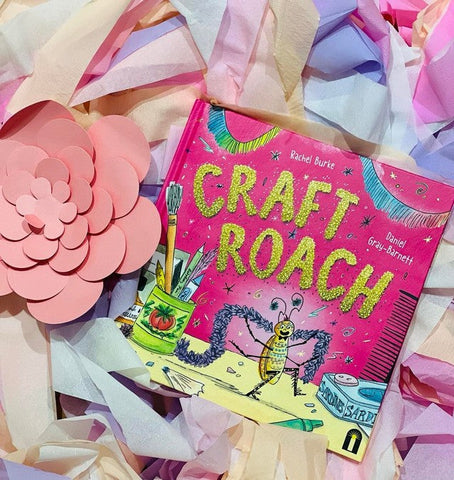 Craft Roach book on colourful paper streamers