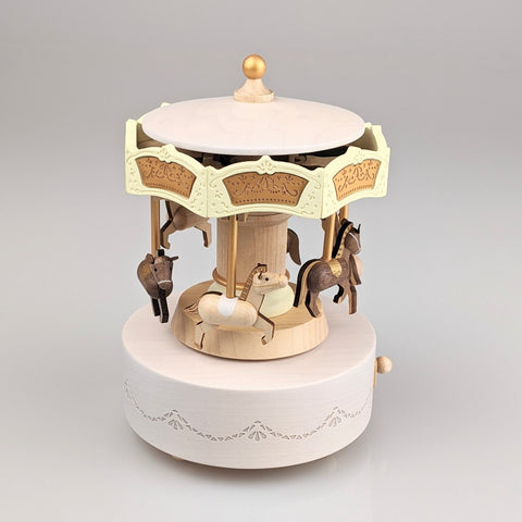 Horse carousel Wooderful Life Music Box