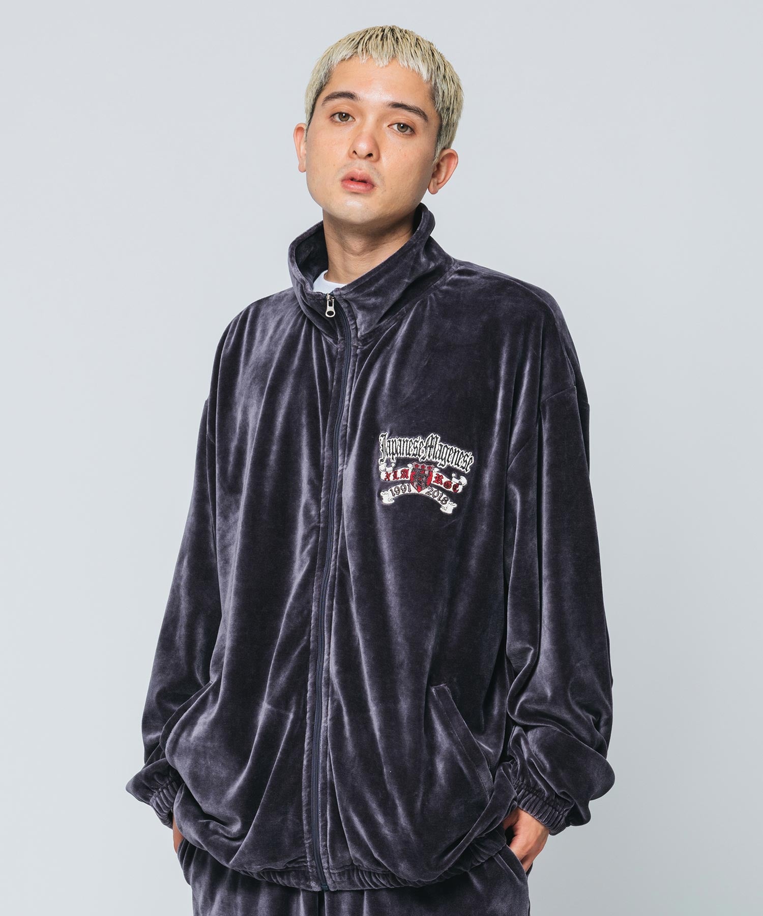 XLARGE ジャパニーズマゲニーズ 緑VELOR TRACK JACKET ジャケット