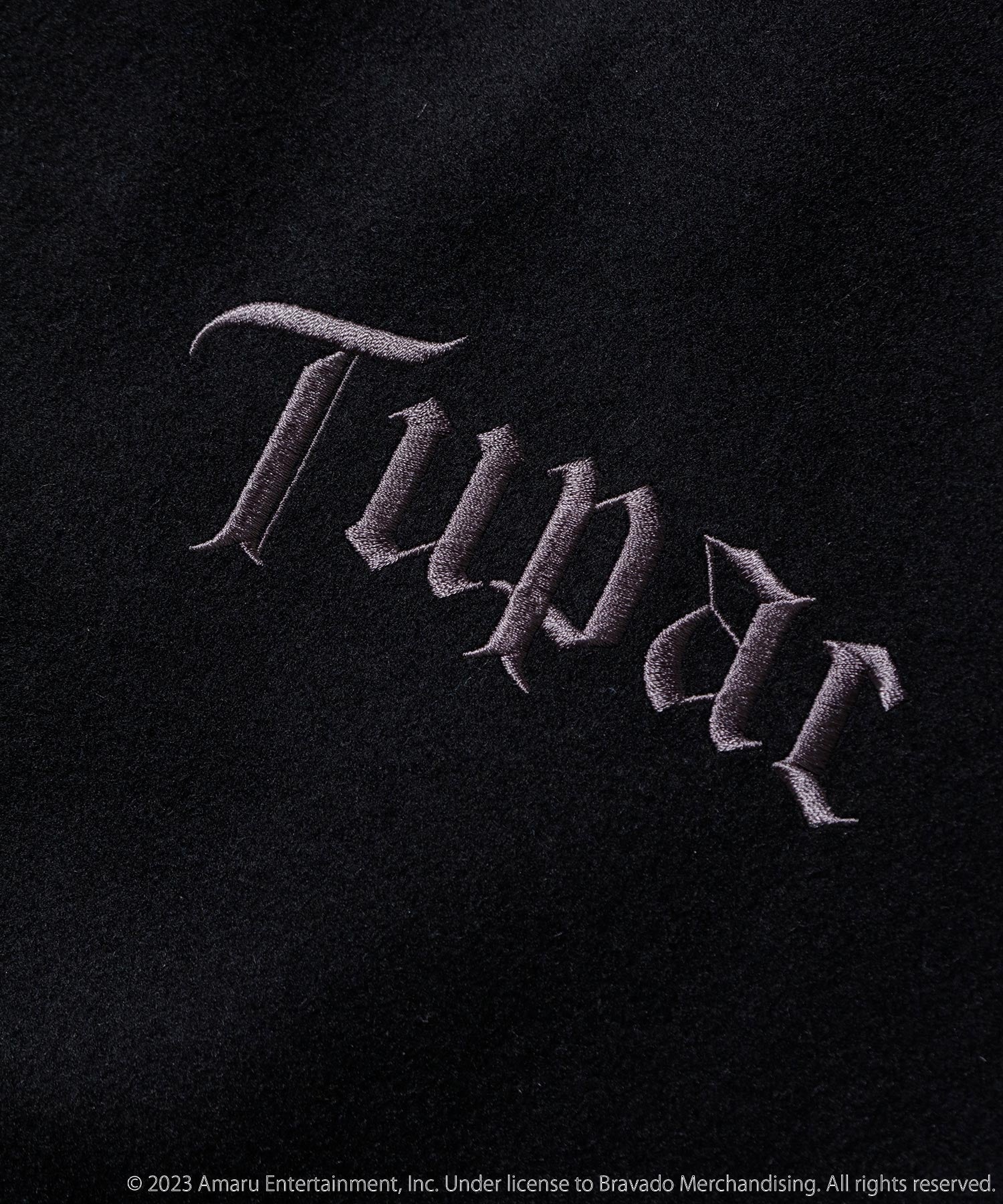 XLARGE × TUPAC VARSITY JACKET - BLACK sanagustin.ac.id