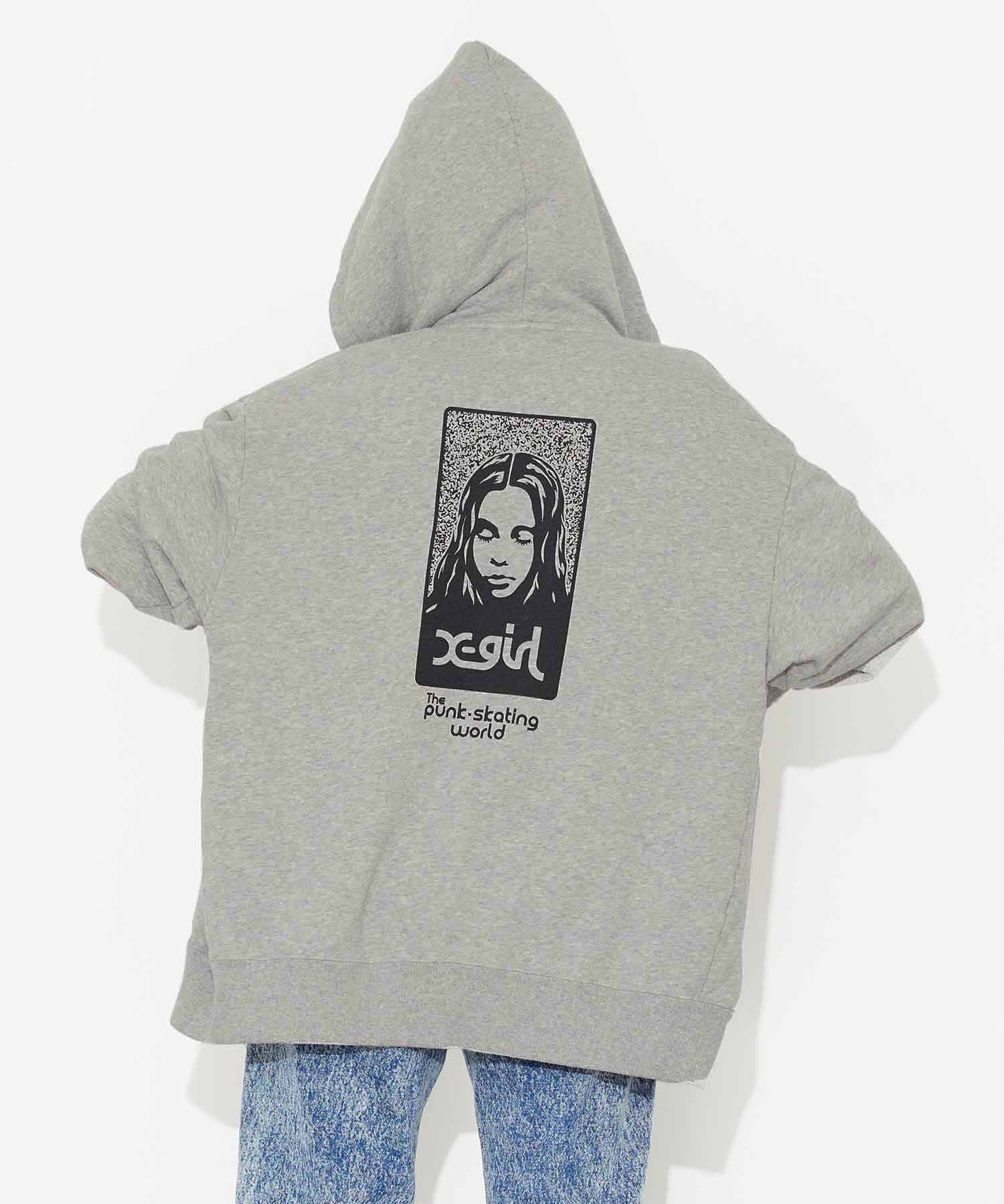 NOISE FACE ZIP UP SWEAT HOODIE X-girl