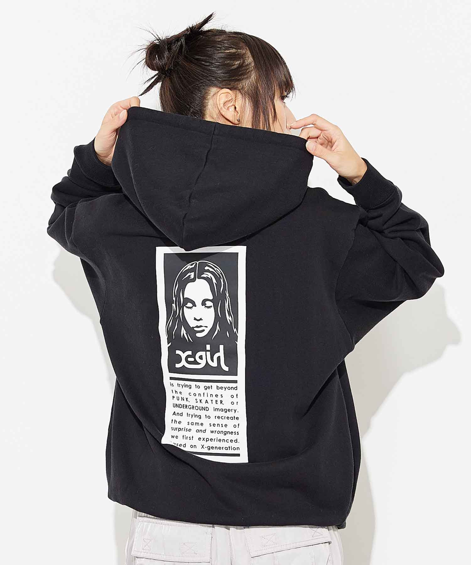 WORDS FACE SWEAT HOODIE X-girl