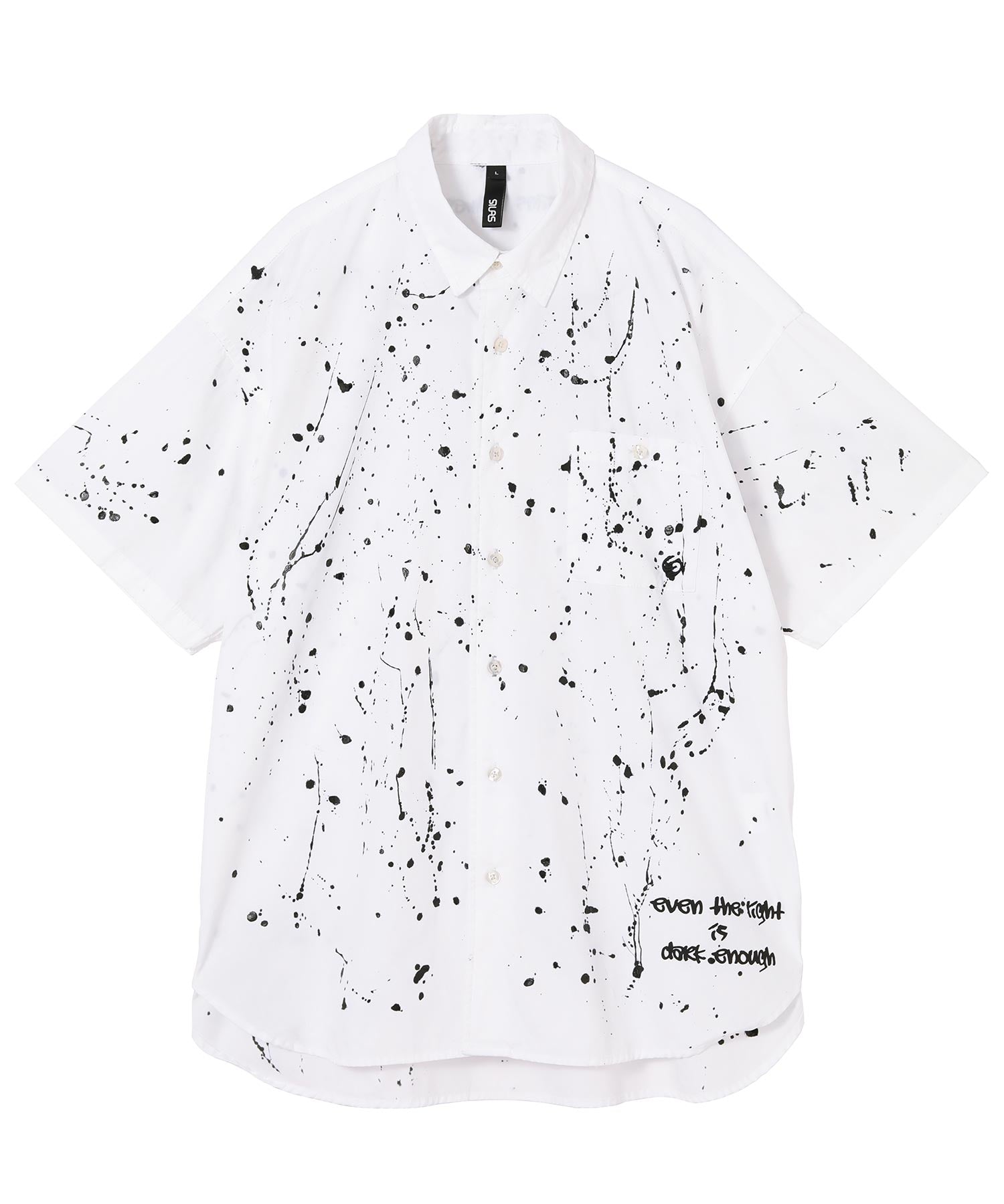 SILASxCOOP ALL OVER PATTERN OPEN COLLAR S/S SHIRT