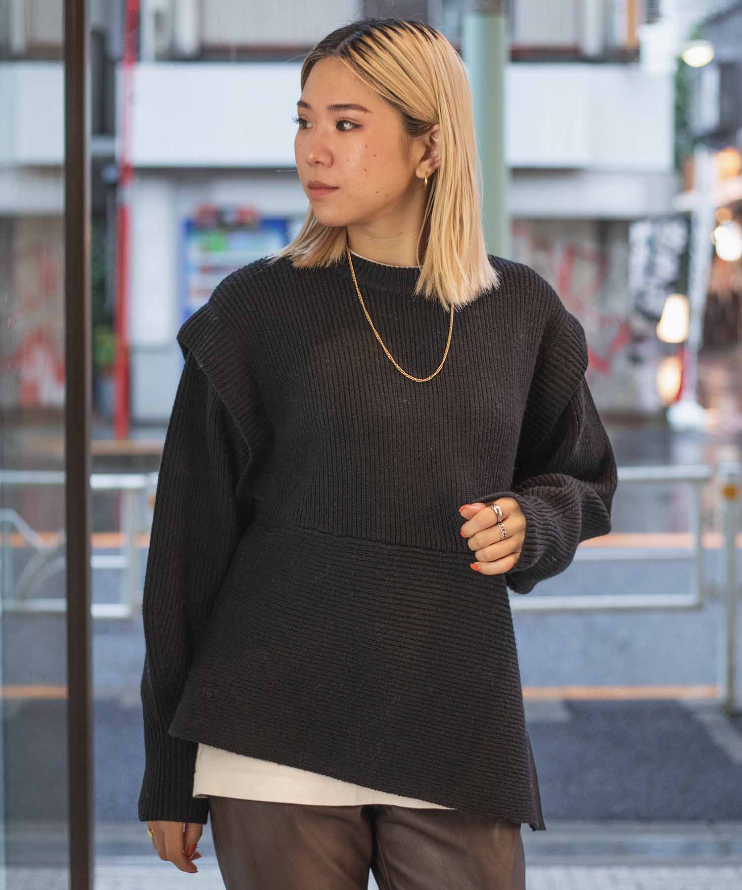 CLANE 2WAY SLANT KNIT TOPSCLANE - vfaagro.com.br