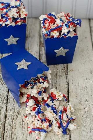 patriotic popcorn - 4th of july snacks for kids