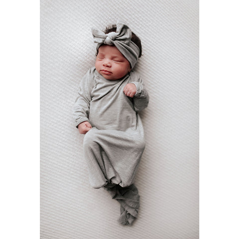 newborn essentials: knotted baby gown