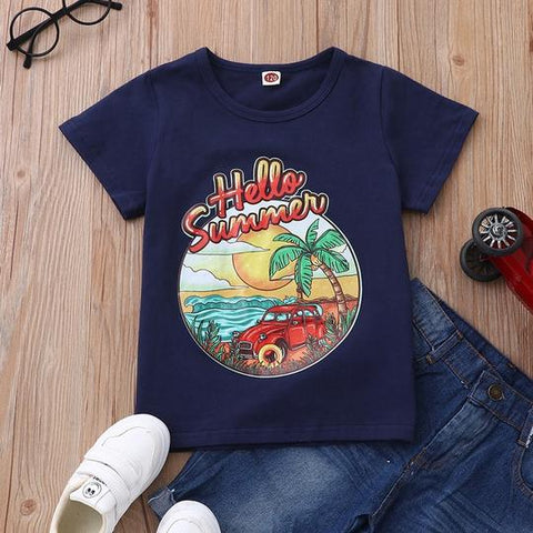 hello summer tee - cool summer styles for kids