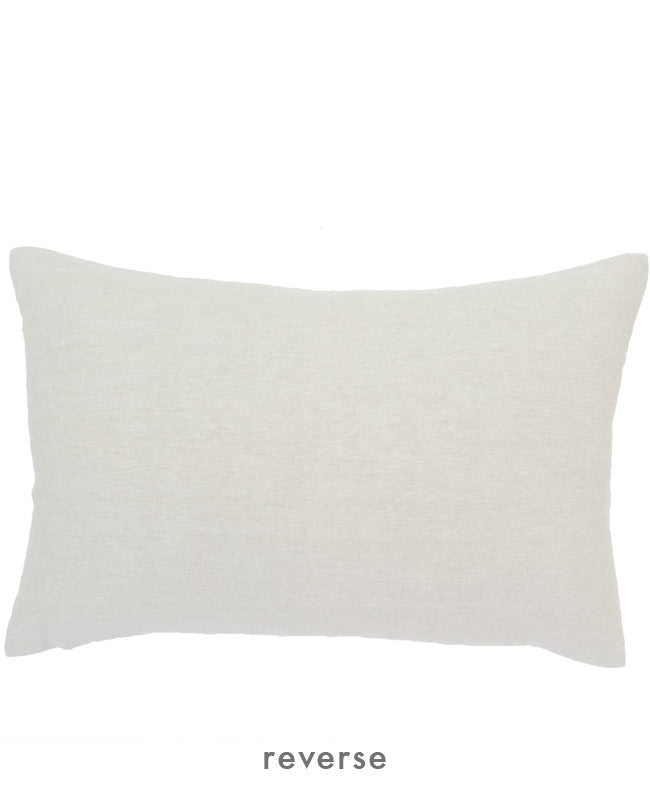 Oblong Linen Zig Zag Pillow