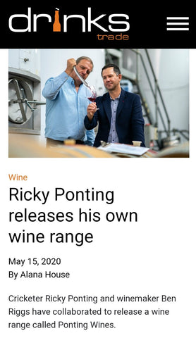 Drinks Trade Ricky Ponting Releases Wine Range