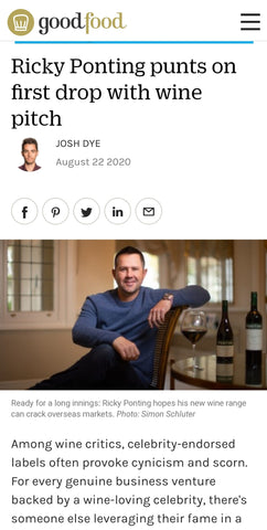 Good Food Ponting Wines Article